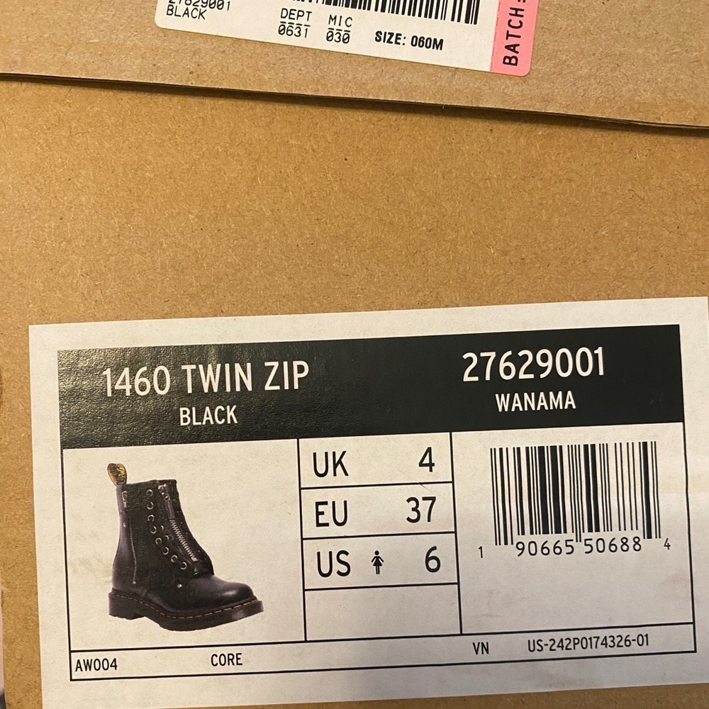 Dr.Martens 1460 Twin zip leather lace up boots size 6 - Picture 14 of 14